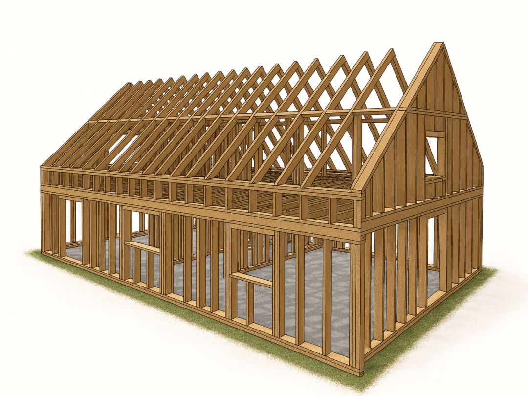 Montara – dom szkieletowy stodoła (Pu 165 m2)